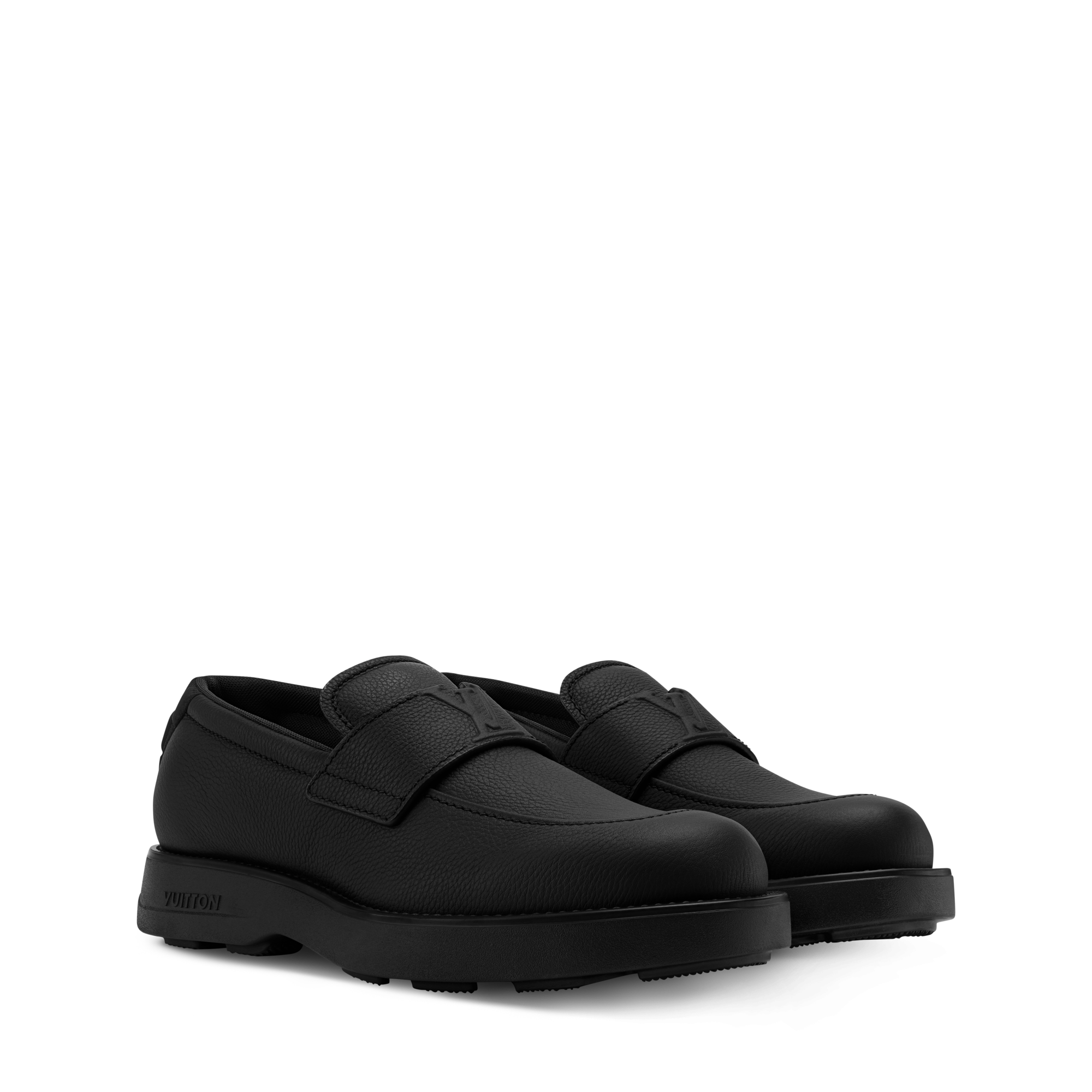 LOUIS VUITTON LV LOAFER 黒レザー フリンジローファー Designer 