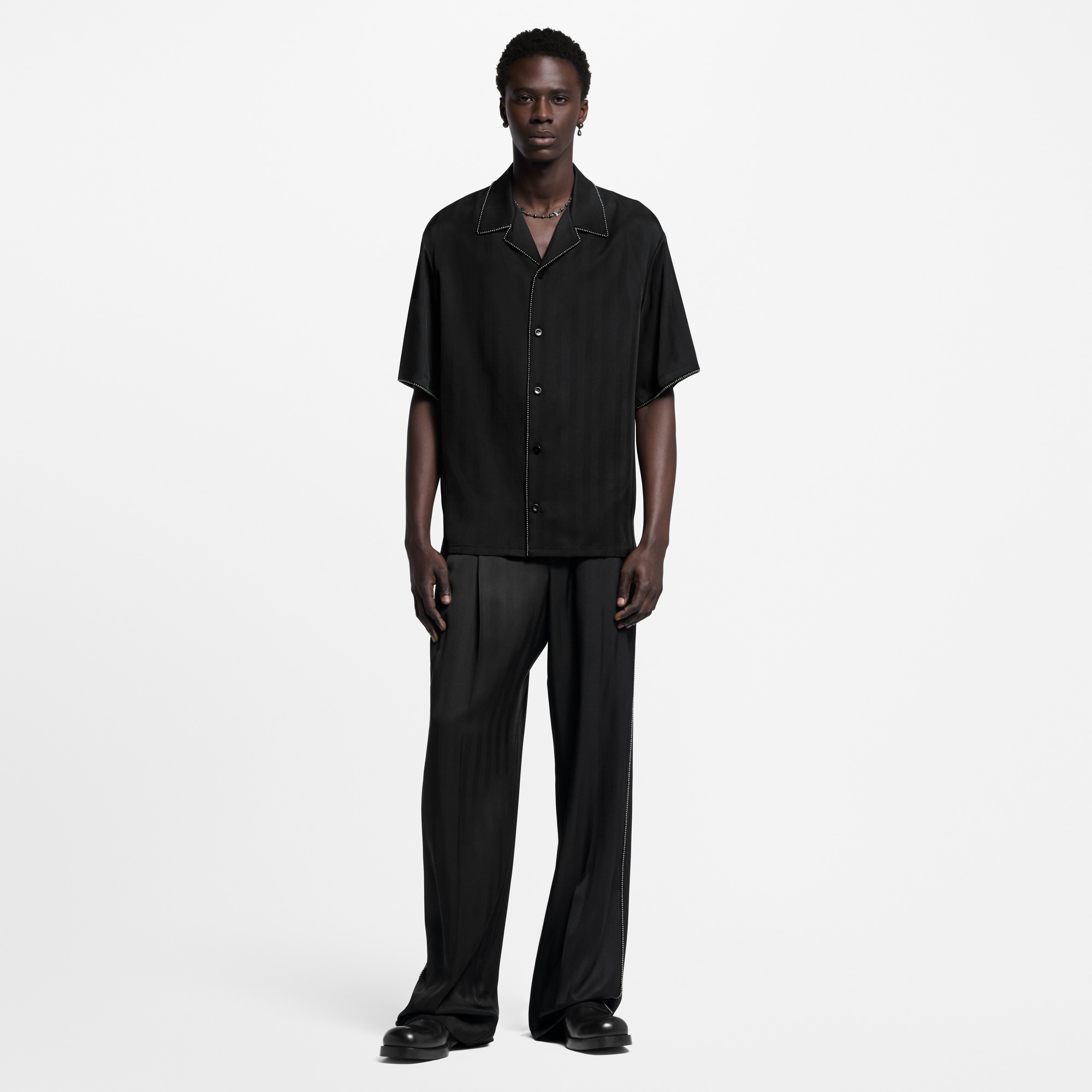  Ready-to-Wear Pants Bead-Embellished Silk Pajama Pants | Louis Vuitton ® (Product zoom)
