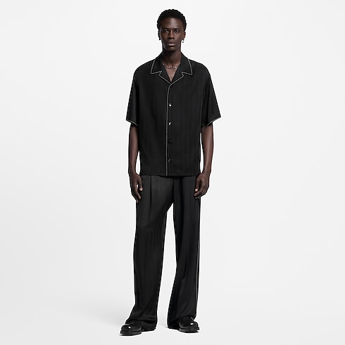 Ready-to-Wear Pants Bead-Embellished Silk Pajama Pants | Louis Vuitton ® (Product zoom)