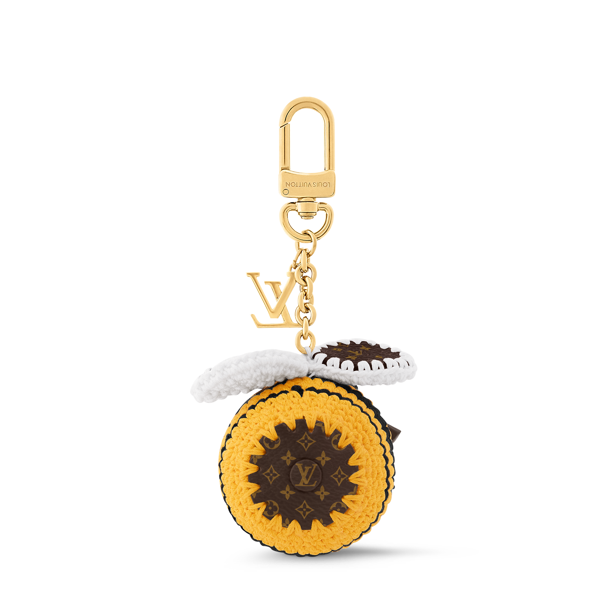 Bee LV Crochet Bag Charm