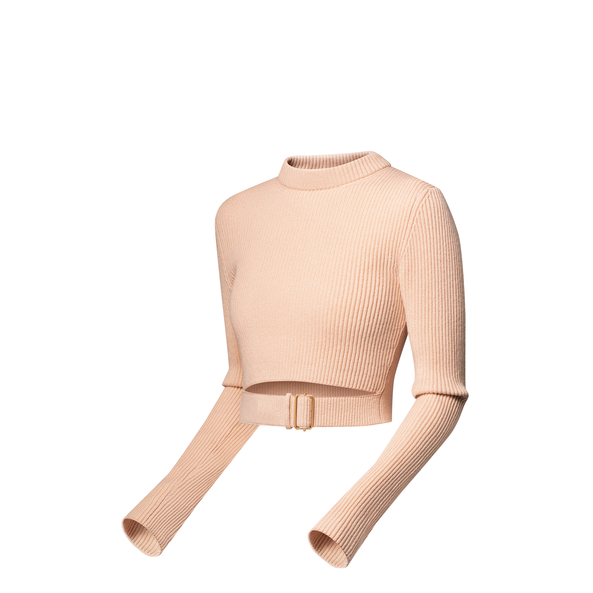  Ready-to-Wear Knitwear Belted Cropped Pullover | Louis Vuitton ® (Product zoom)