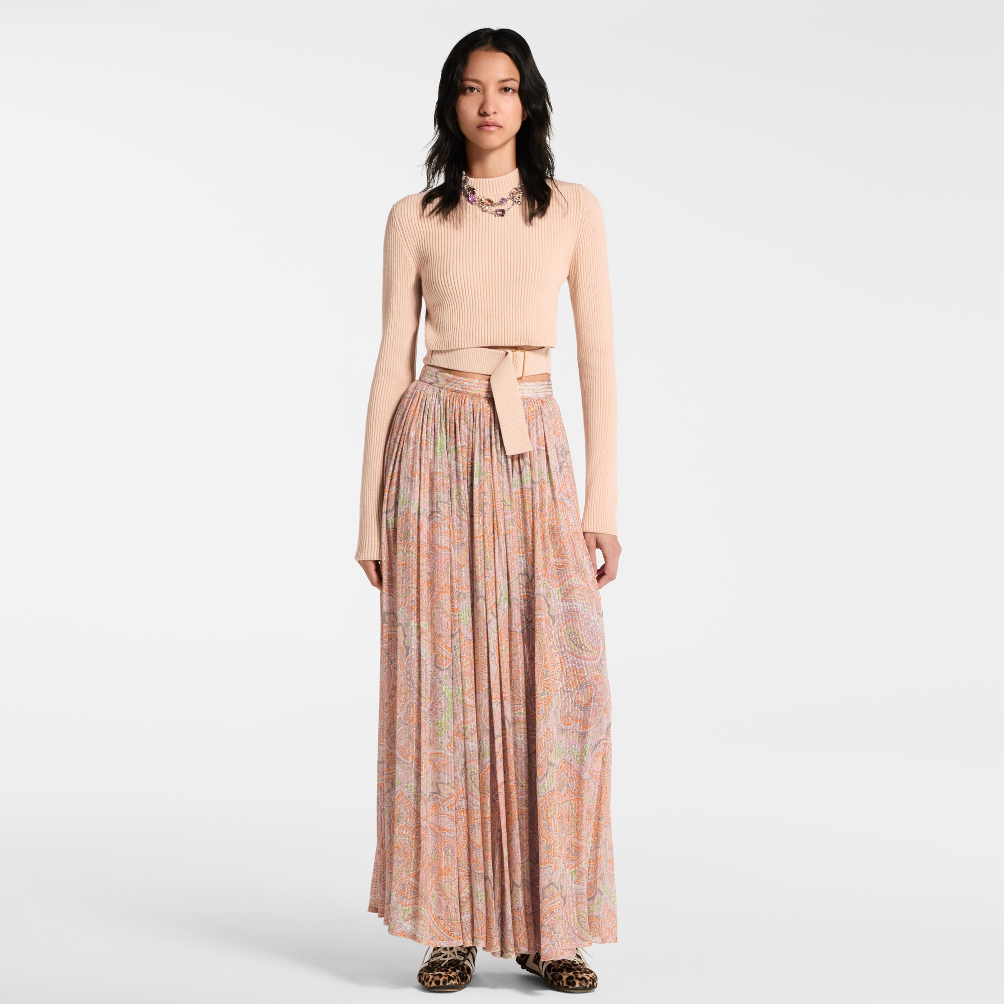  Ready-to-Wear Knitwear Belted Cropped Pullover | Louis Vuitton ® (Product zoom)