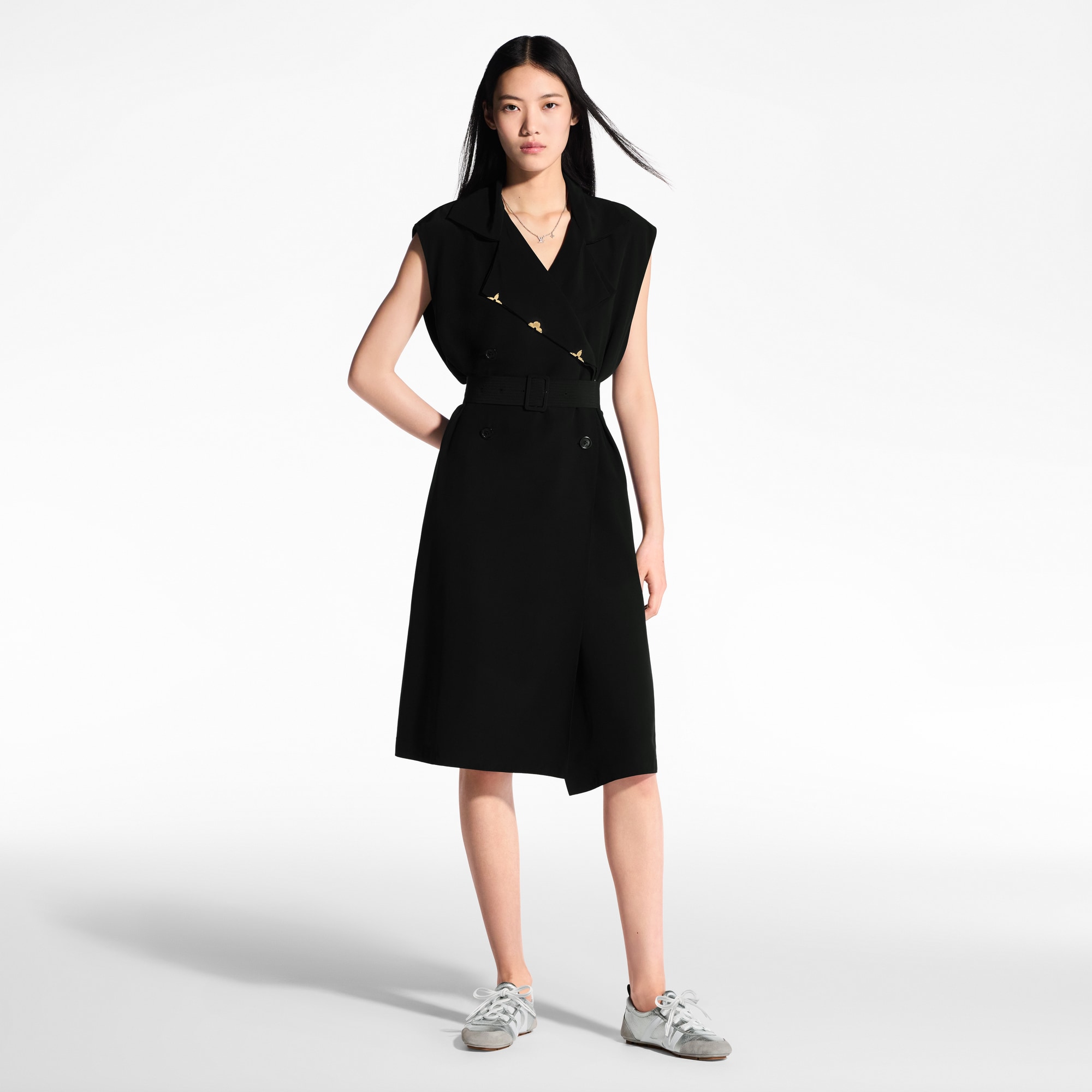  Ready-to-Wear Dresses Belted Double-Breasted Dress | Louis Vuitton ® (Product zoom)