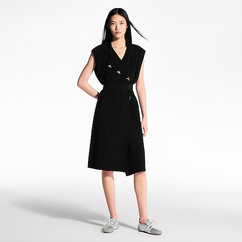 Ready-to-Wear Dresses Belted Double-Breasted Dress | Louis Vuitton ® (Product zoom)