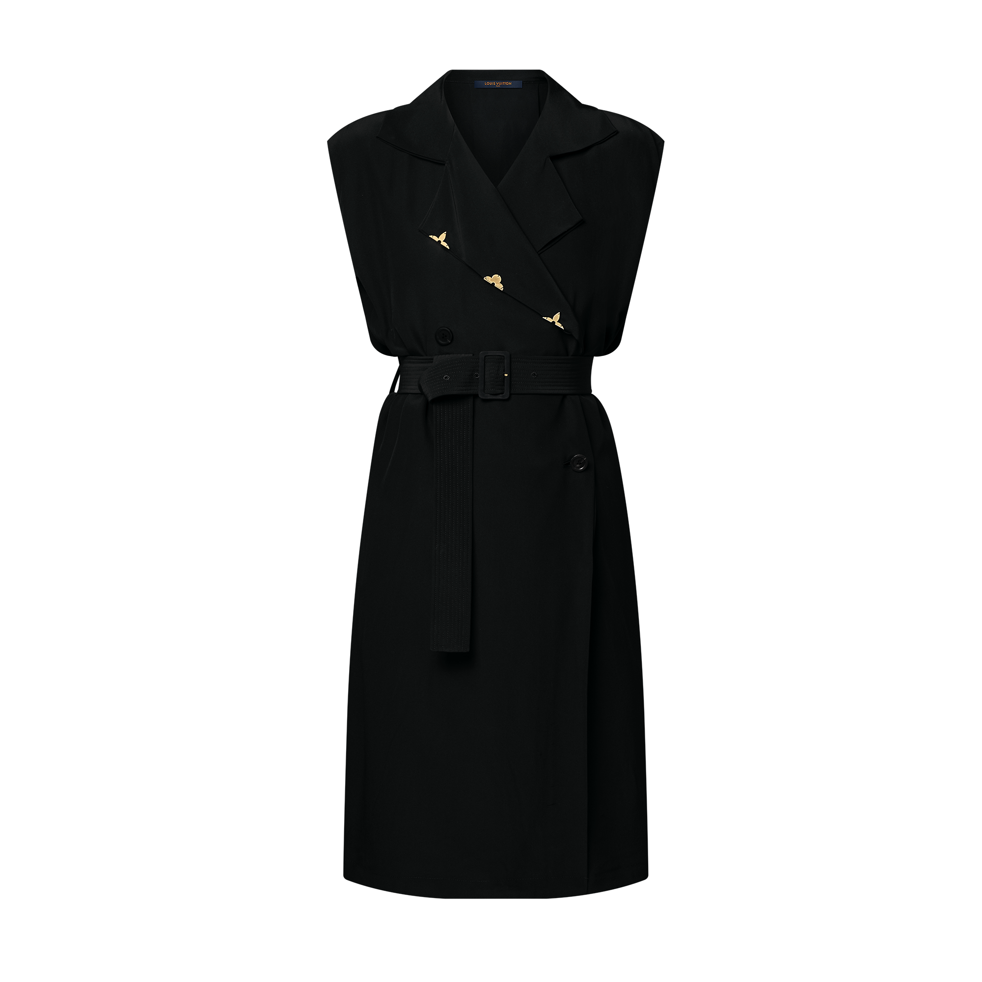 Belted Double-Breasted Dress
