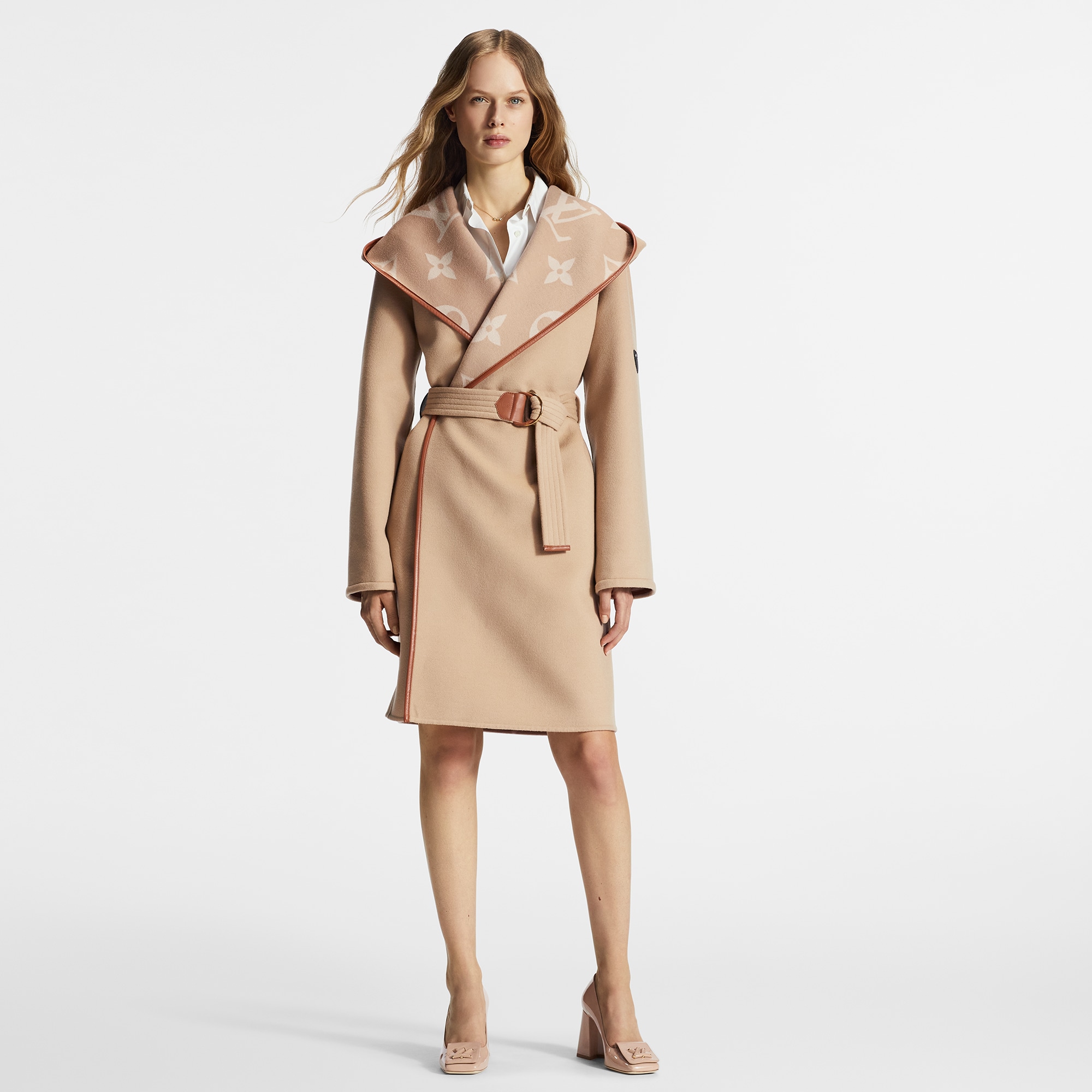  Ready-to-Wear Coats and Jackets Belted Double Face Hooded Wrap Coat | Louis Vuitton ® (Product zoom)
