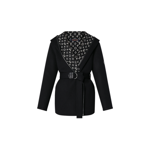 Ready-to-Wear Coats and Jackets Belted Short Wrap Pea Coat | Louis Vuitton ® (Product zoom)