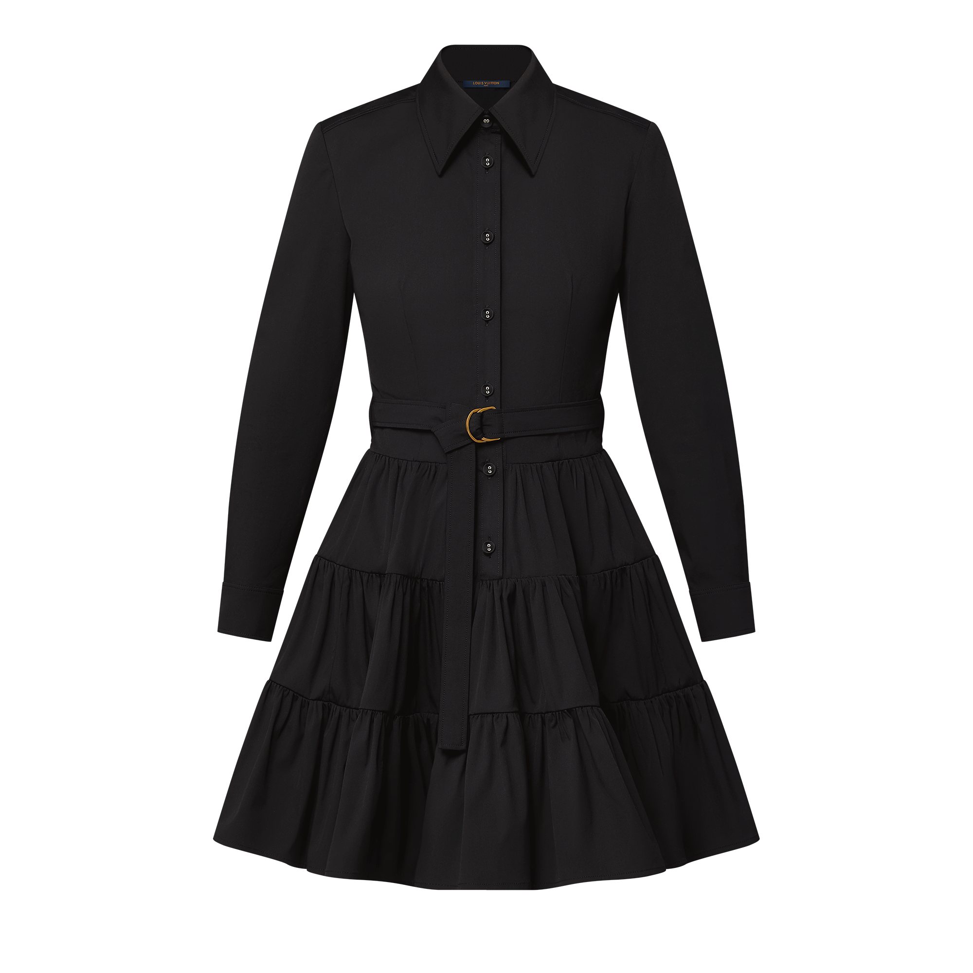  Ready-to-Wear Dresses Belted Tiered Shirt Dress | Louis Vuitton ® (Product zoom)