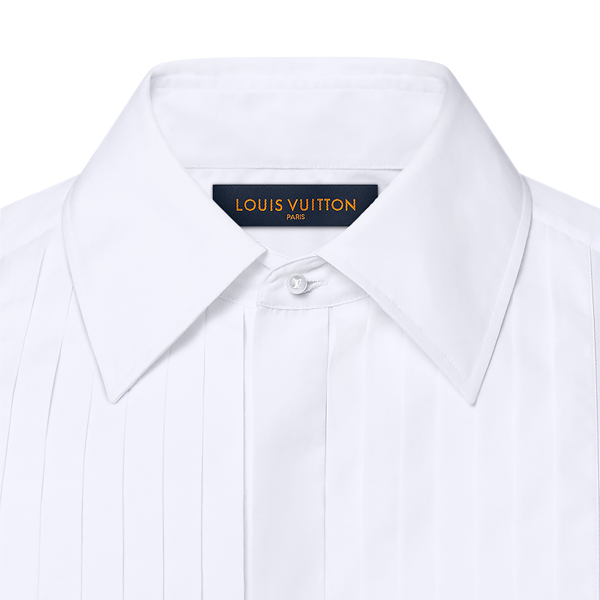 Bib-Front Cotton Evening Shirt