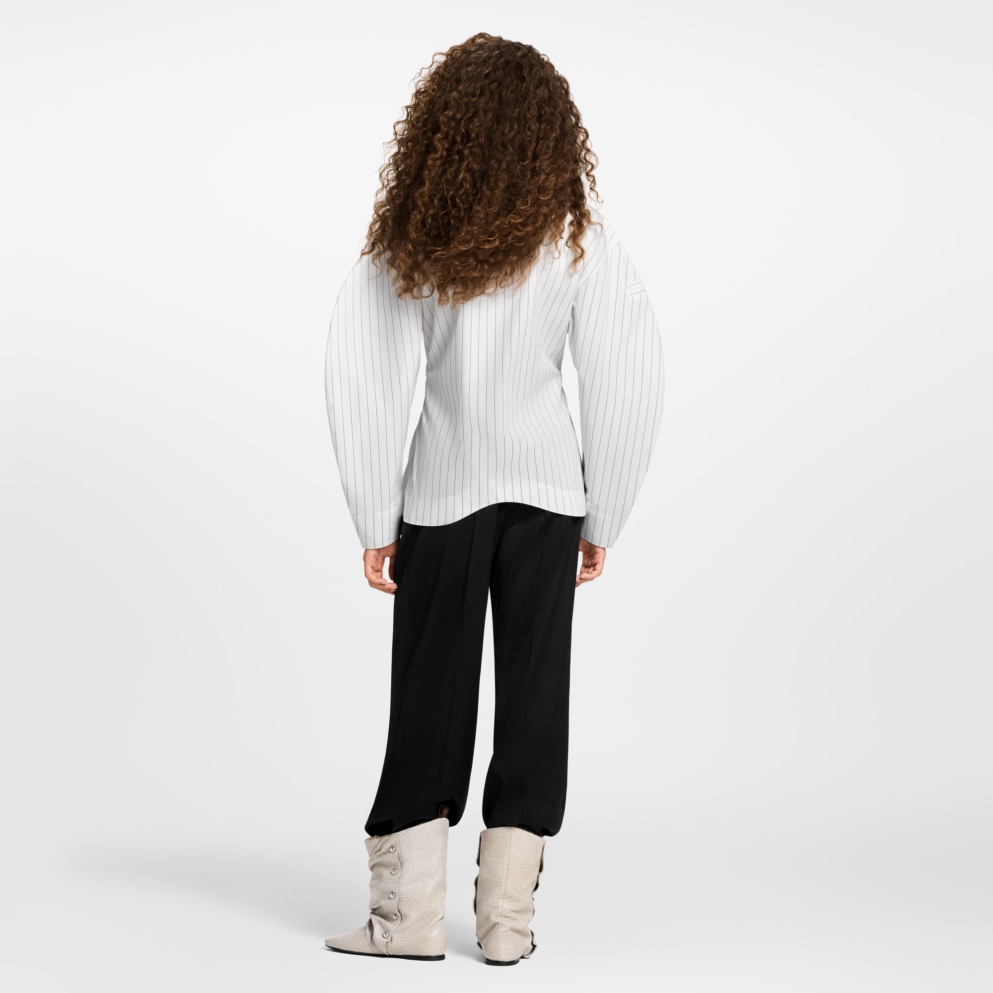  Ready-to-Wear Tops Bib Front Striped Blouse | Louis Vuitton ® (Product zoom)