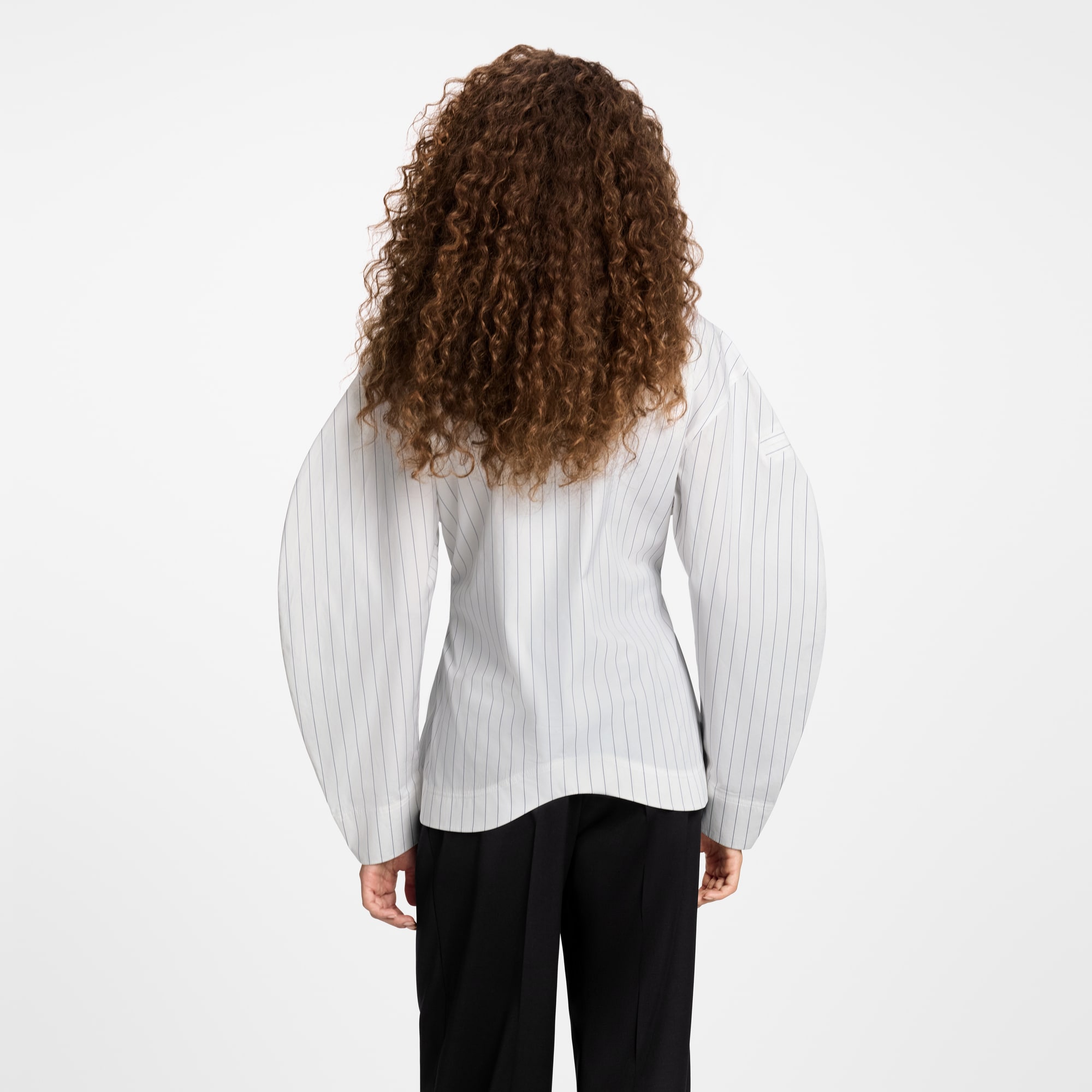  Ready-to-Wear Tops Bib Front Striped Blouse | Louis Vuitton ® (Product zoom)