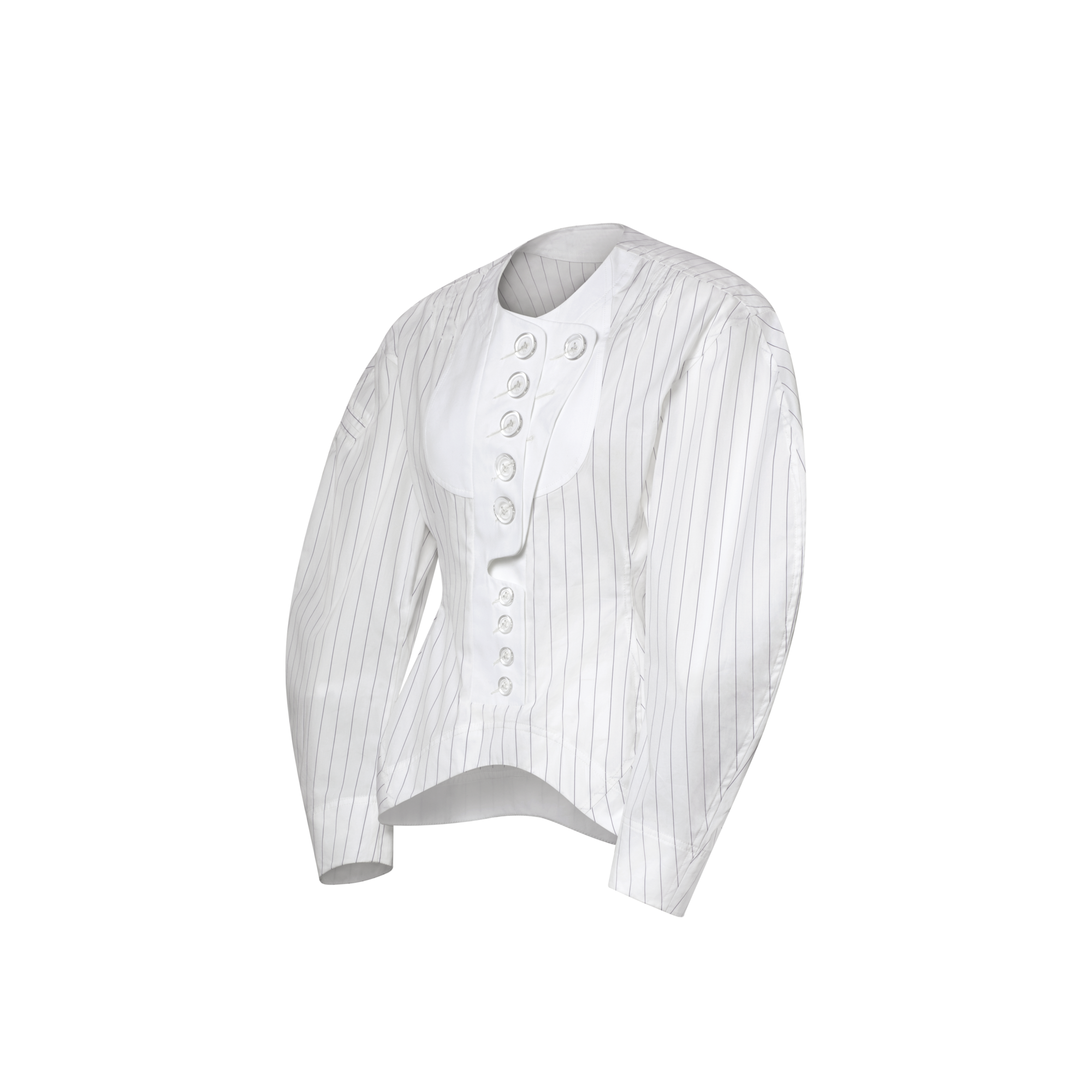  Ready-to-Wear Tops Bib Front Striped Blouse | Louis Vuitton ® (Product zoom)