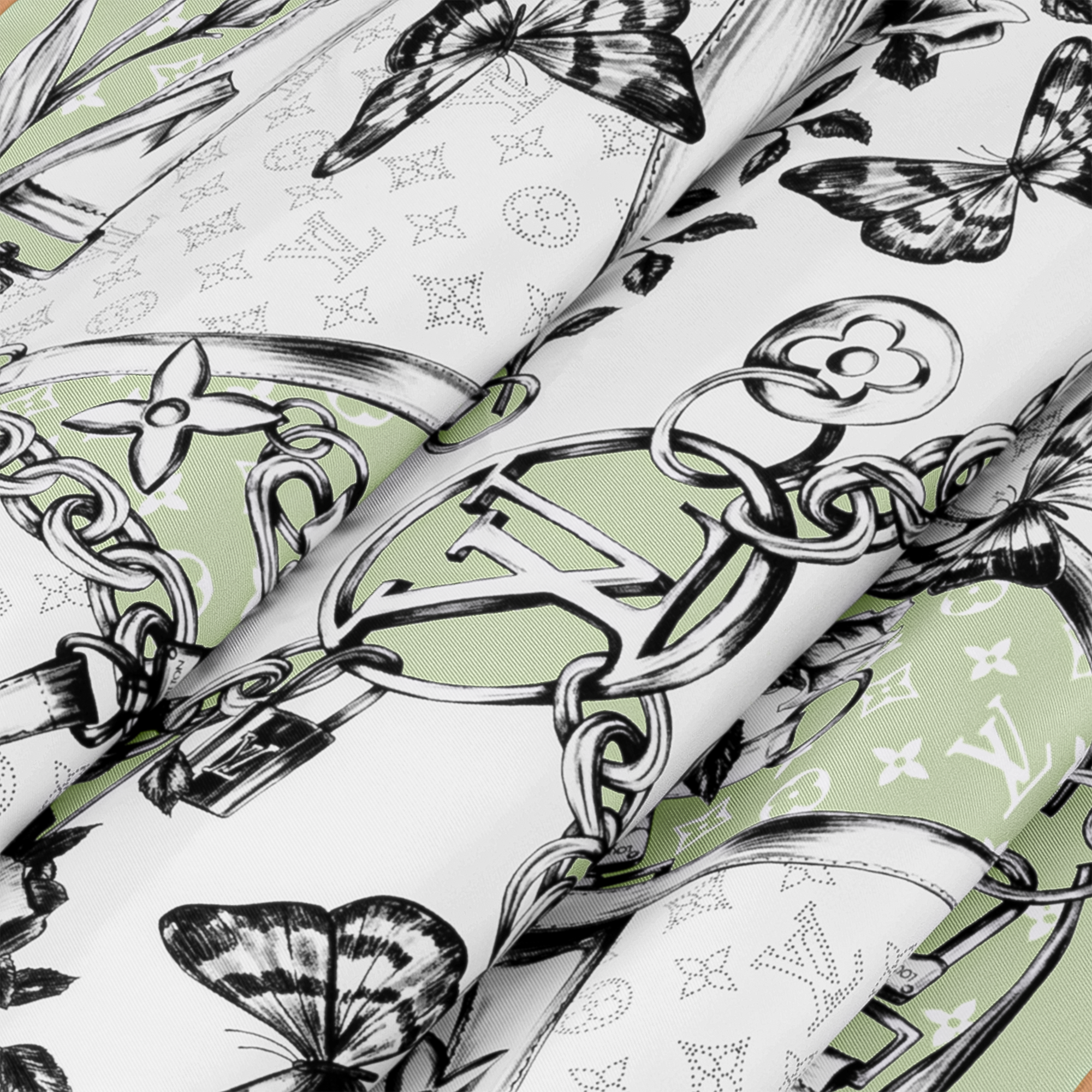 S00 Accessories Silk Squares and Bandeaus  Blooming Monogram Square 90 | Louis Vuitton ® (Product zoom)