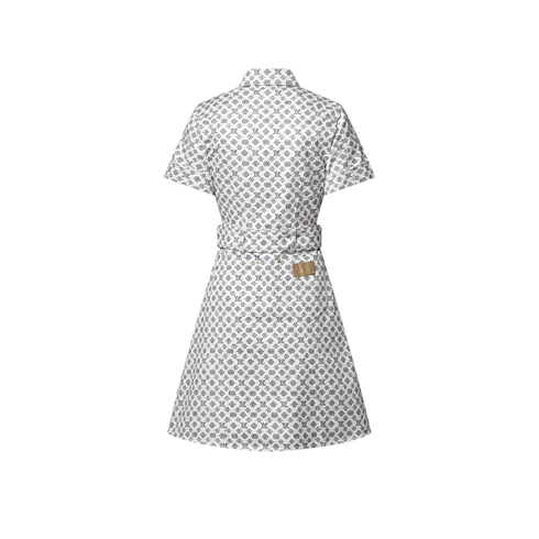 Ready-to-Wear Dresses Blurry Monogram Shirt Dress | Louis Vuitton ® (Product zoom)