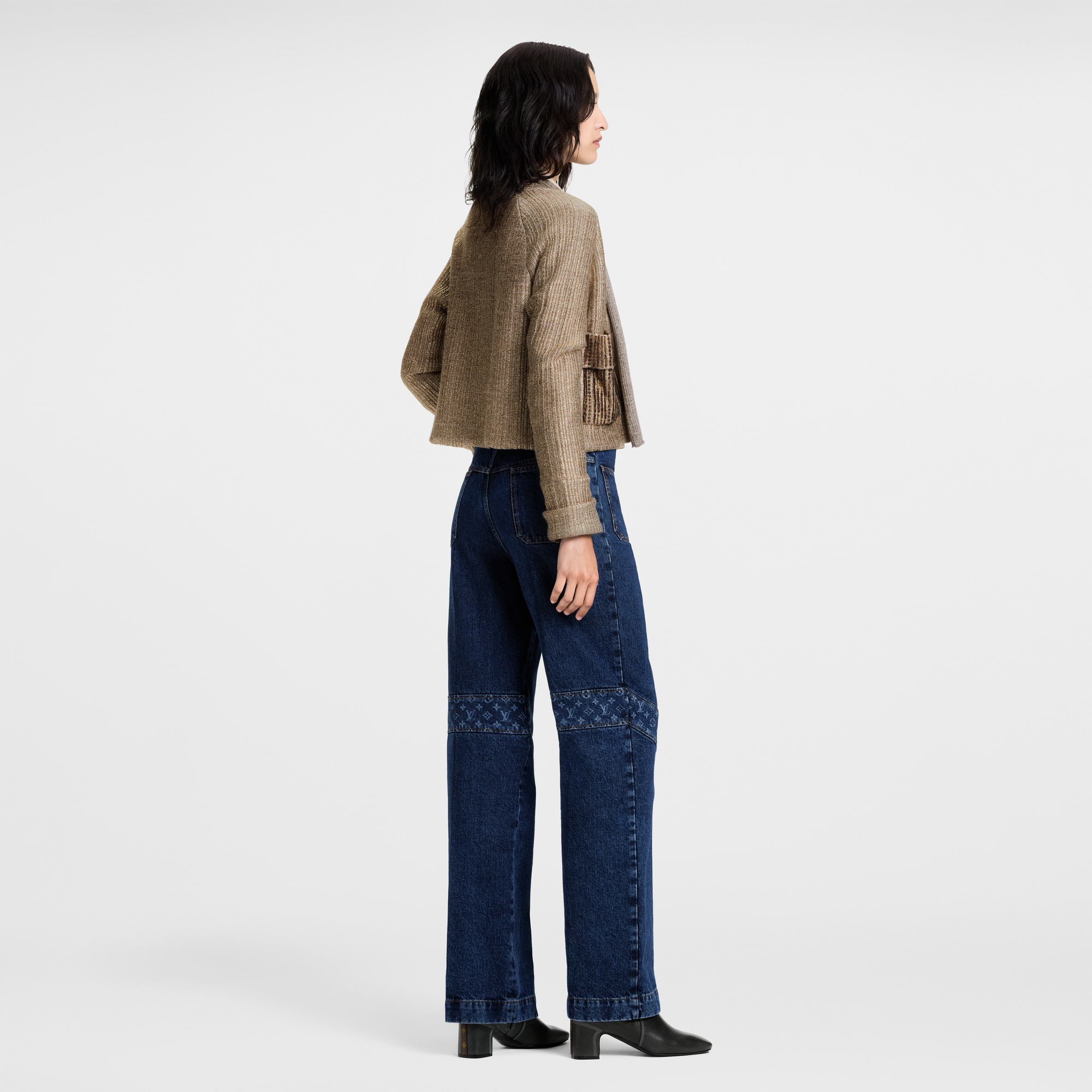  Ready-to-Wear Knitwear Boxy Glitter Knit Cardigan | Louis Vuitton ® (Product zoom)