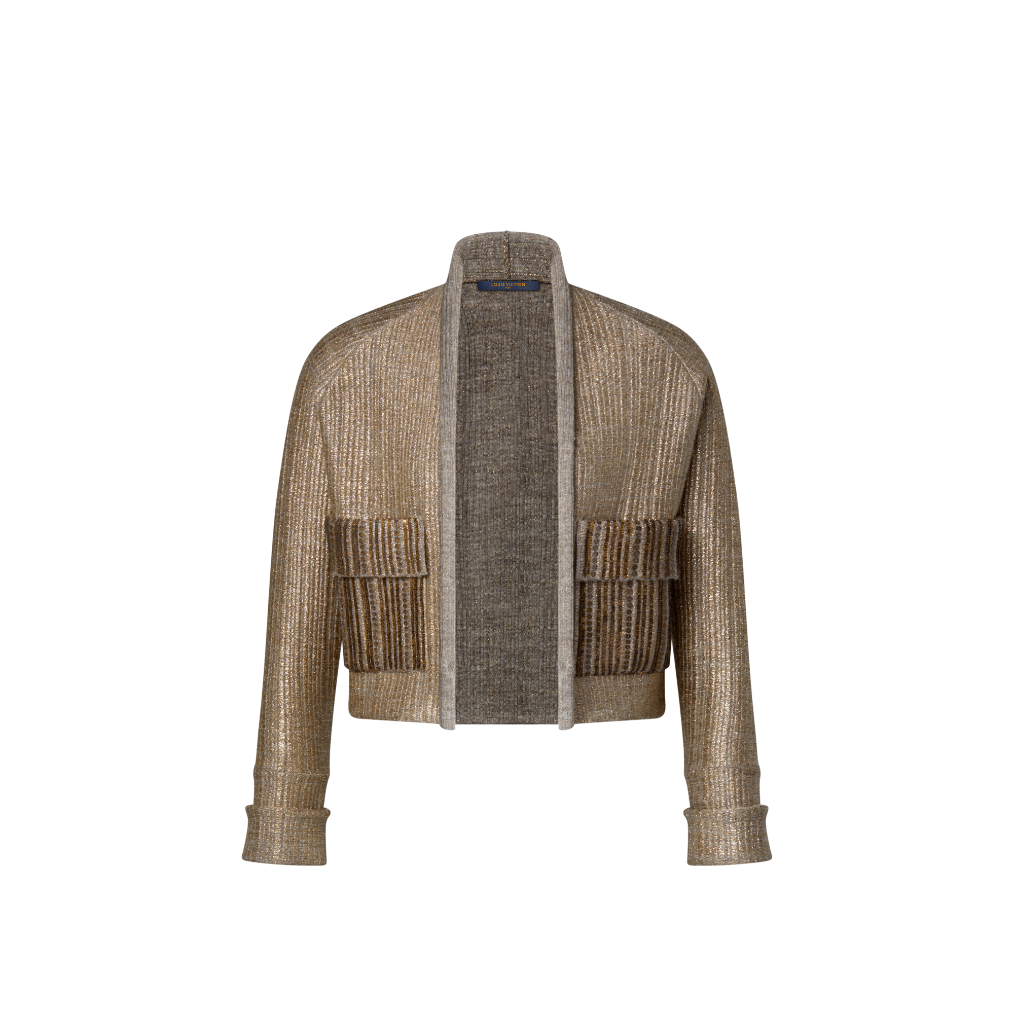  Ready-to-Wear Knitwear Boxy Glitter Knit Cardigan | Louis Vuitton ® (Product zoom)