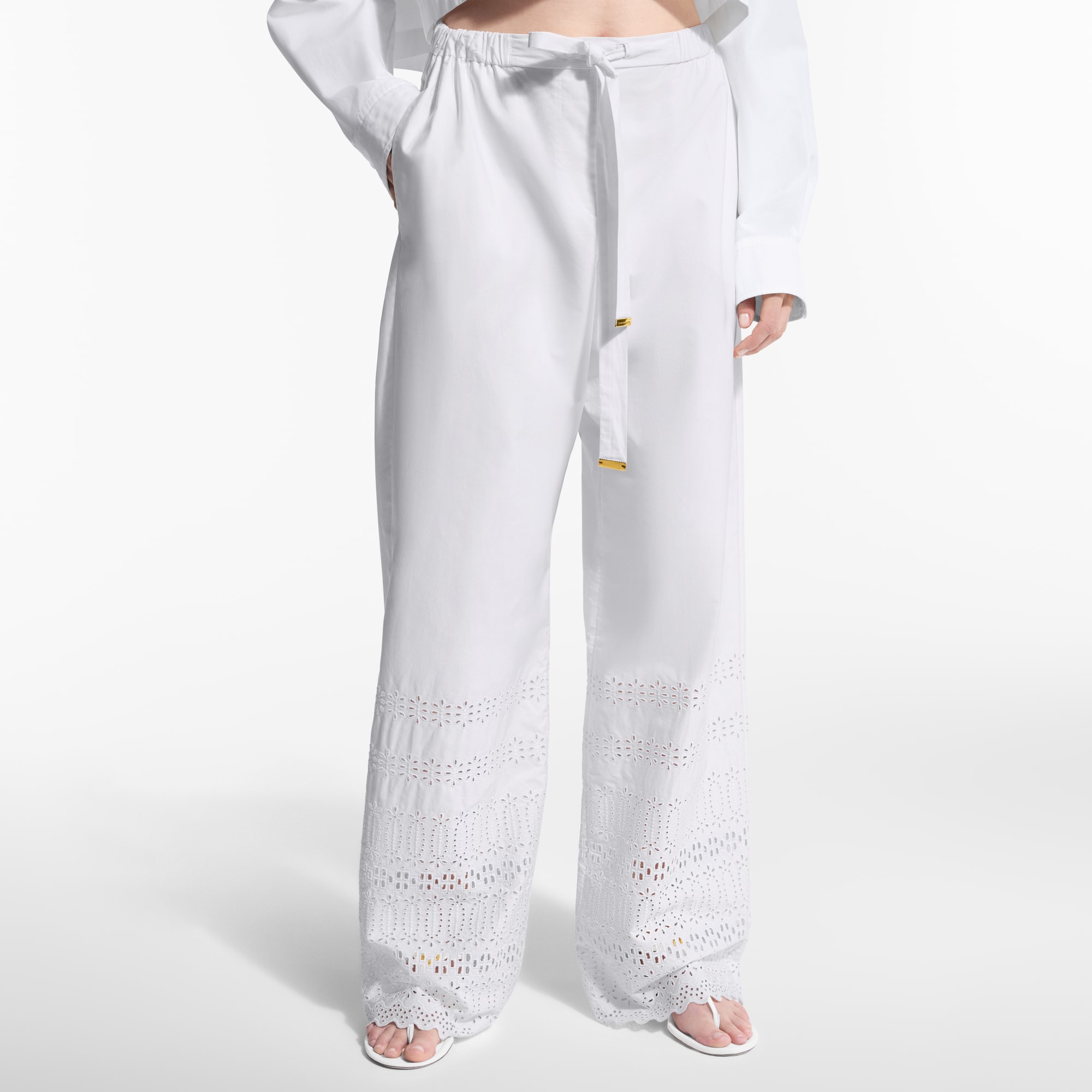  Ready-to-Wear Pants Broderie Anglaise Pajama Pants | Louis Vuitton ® (Product zoom)