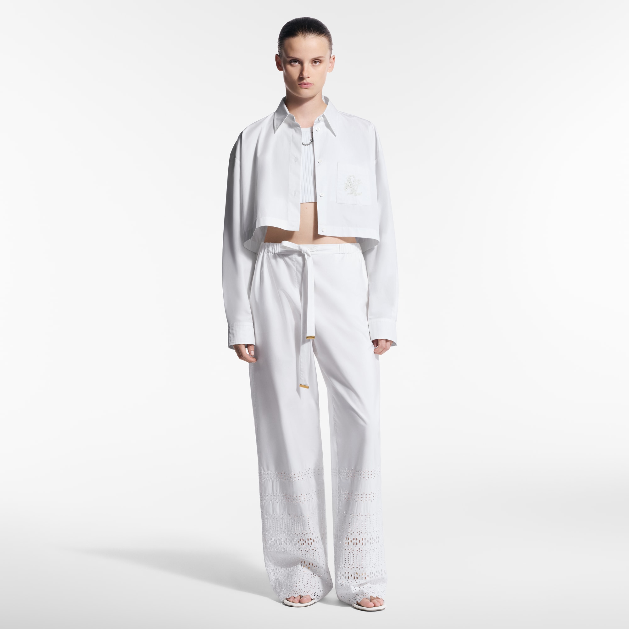  Ready-to-Wear Pants Broderie Anglaise Pajama Pants | Louis Vuitton ® (Product zoom)