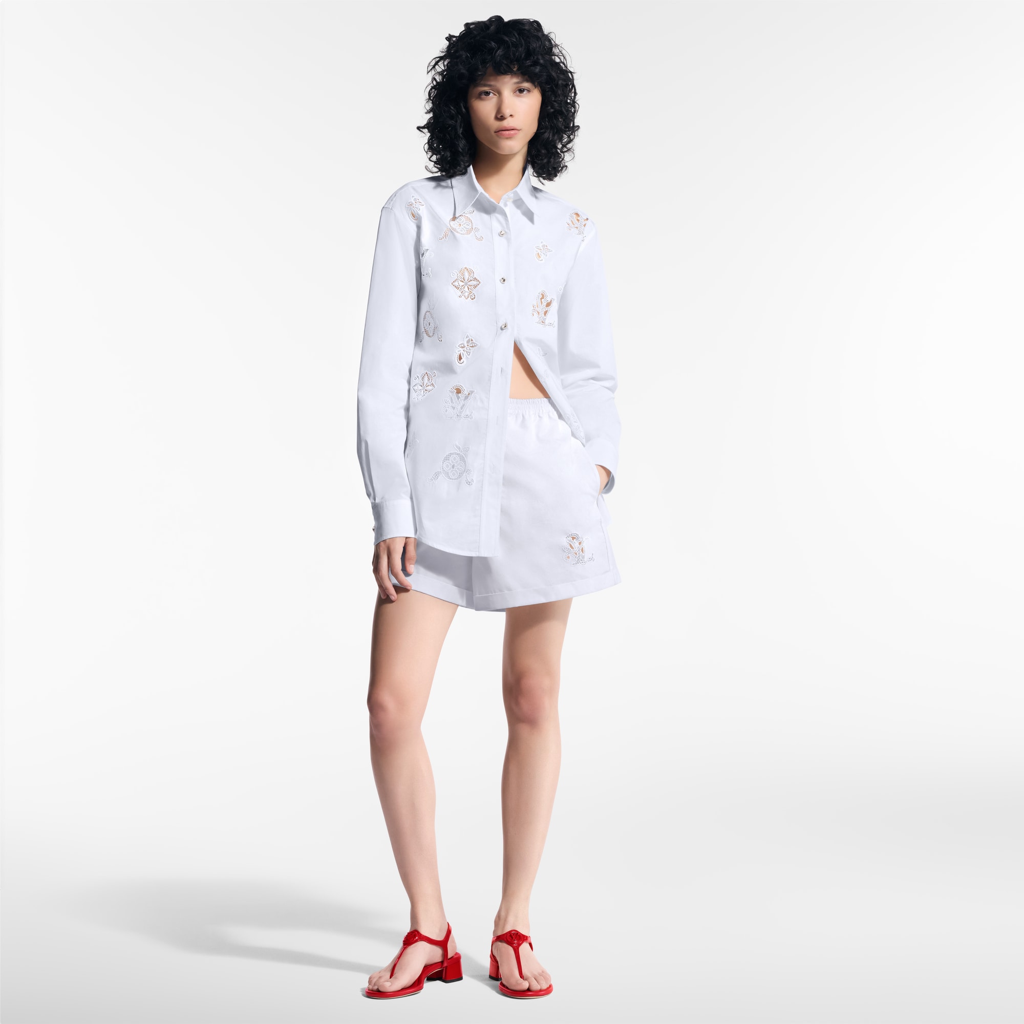  Ready-to-Wear Skirts and Shorts Broderie LV Boxer Shorts  | Louis Vuitton ® (Product zoom)