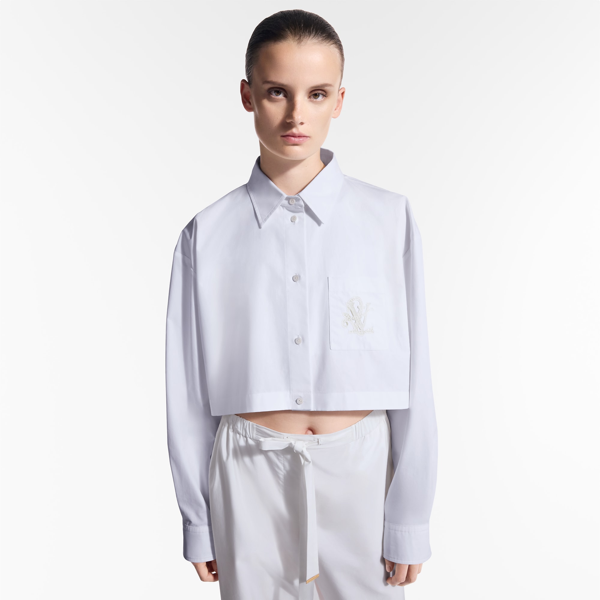 Broderie LV Cropped Shirt