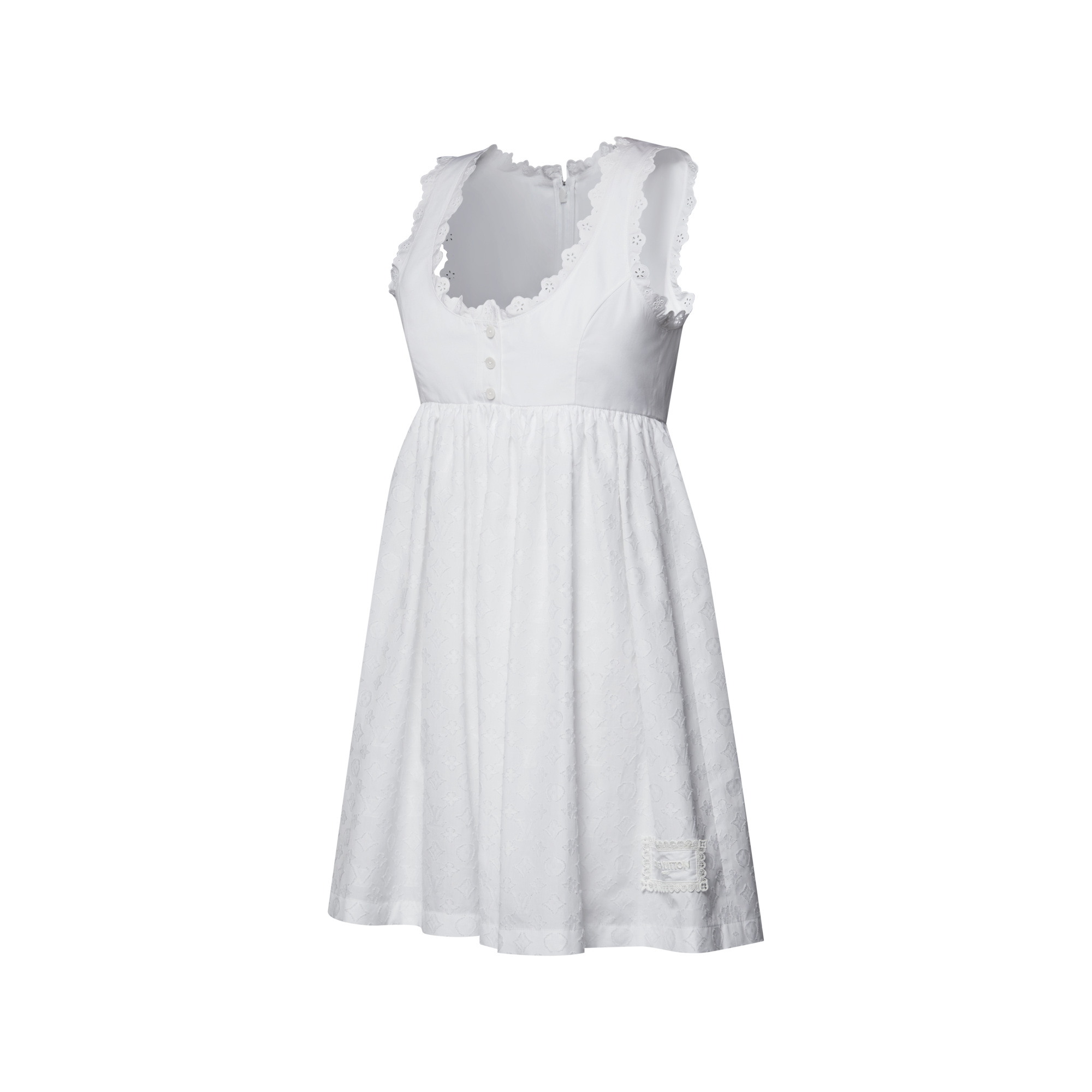 Broderie Trim Babydoll Dress - Women - Ready-to-Wear | LOUIS VUITTON
