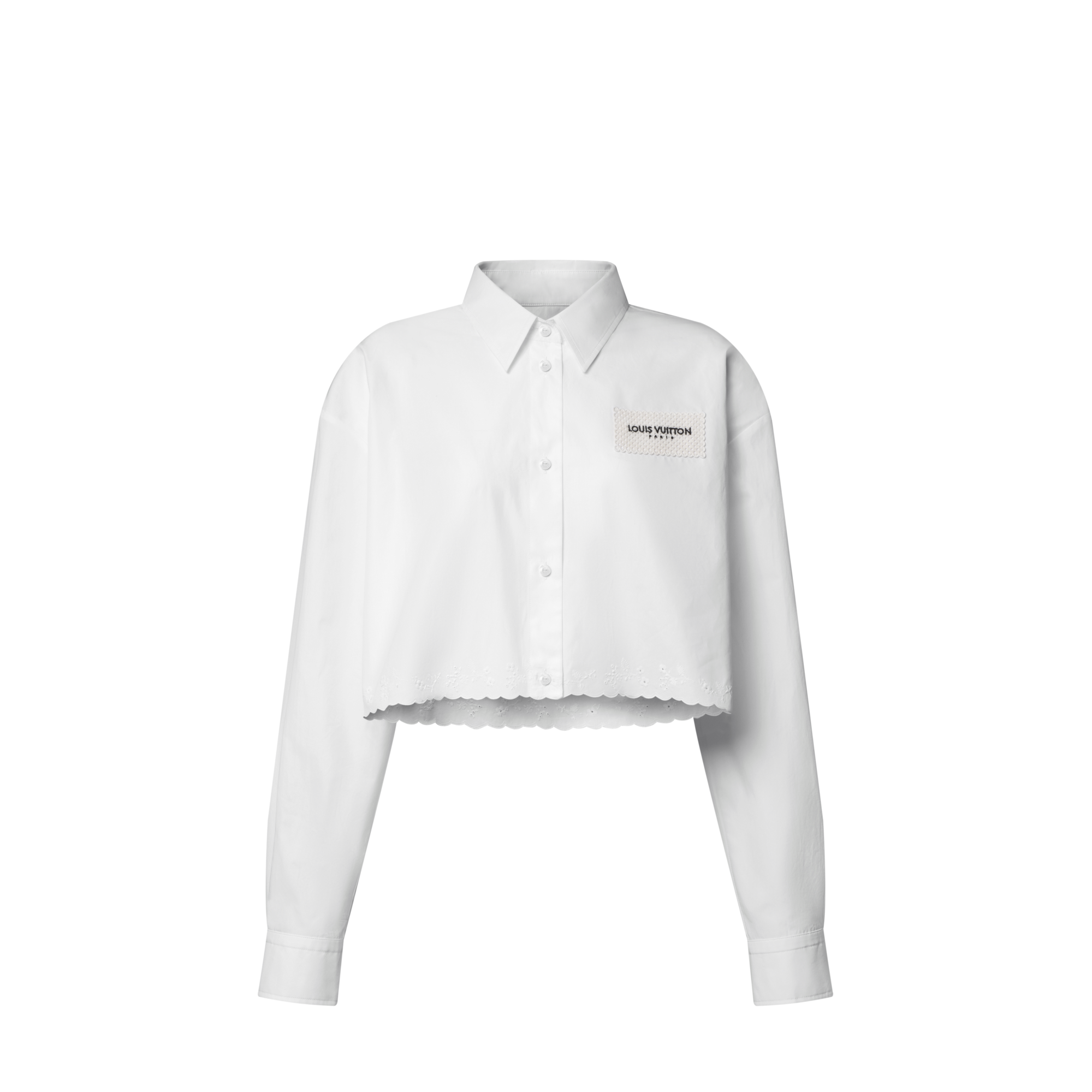 louis vuitton dress shirt women's LOUIS VUITTON Long Sleeved Fitted Shirt Optical White. Size 36