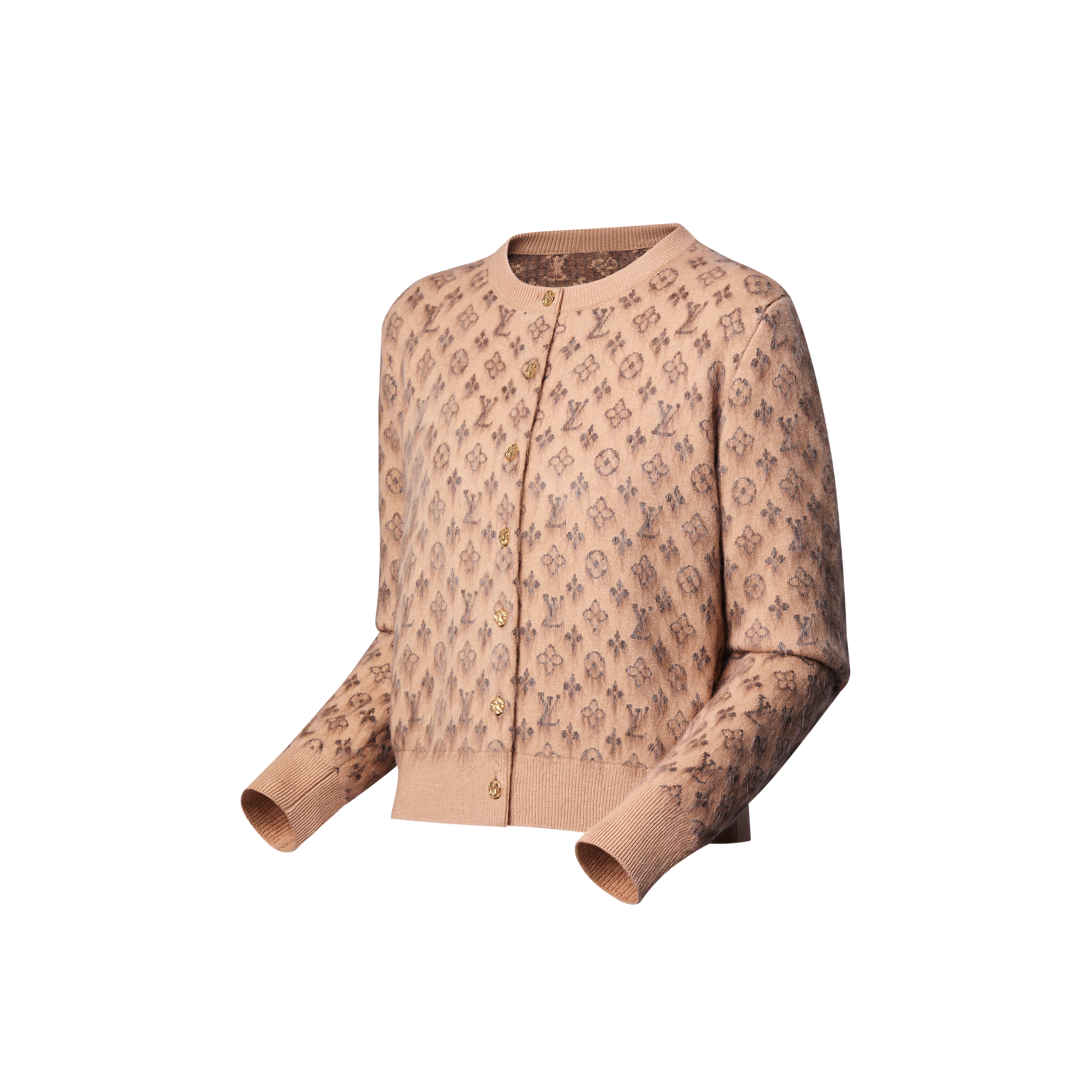 Brushed Monogram Cardigan