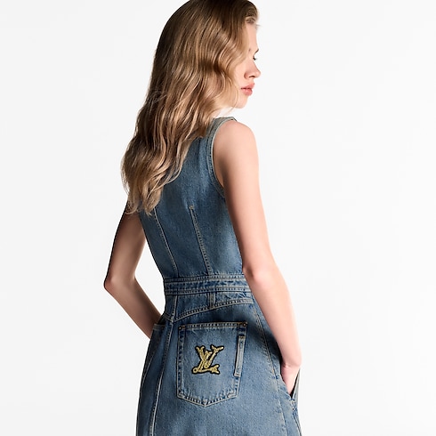Ready-to-Wear Dresses Button Front Denim Dress | Louis Vuitton ® (Product zoom)