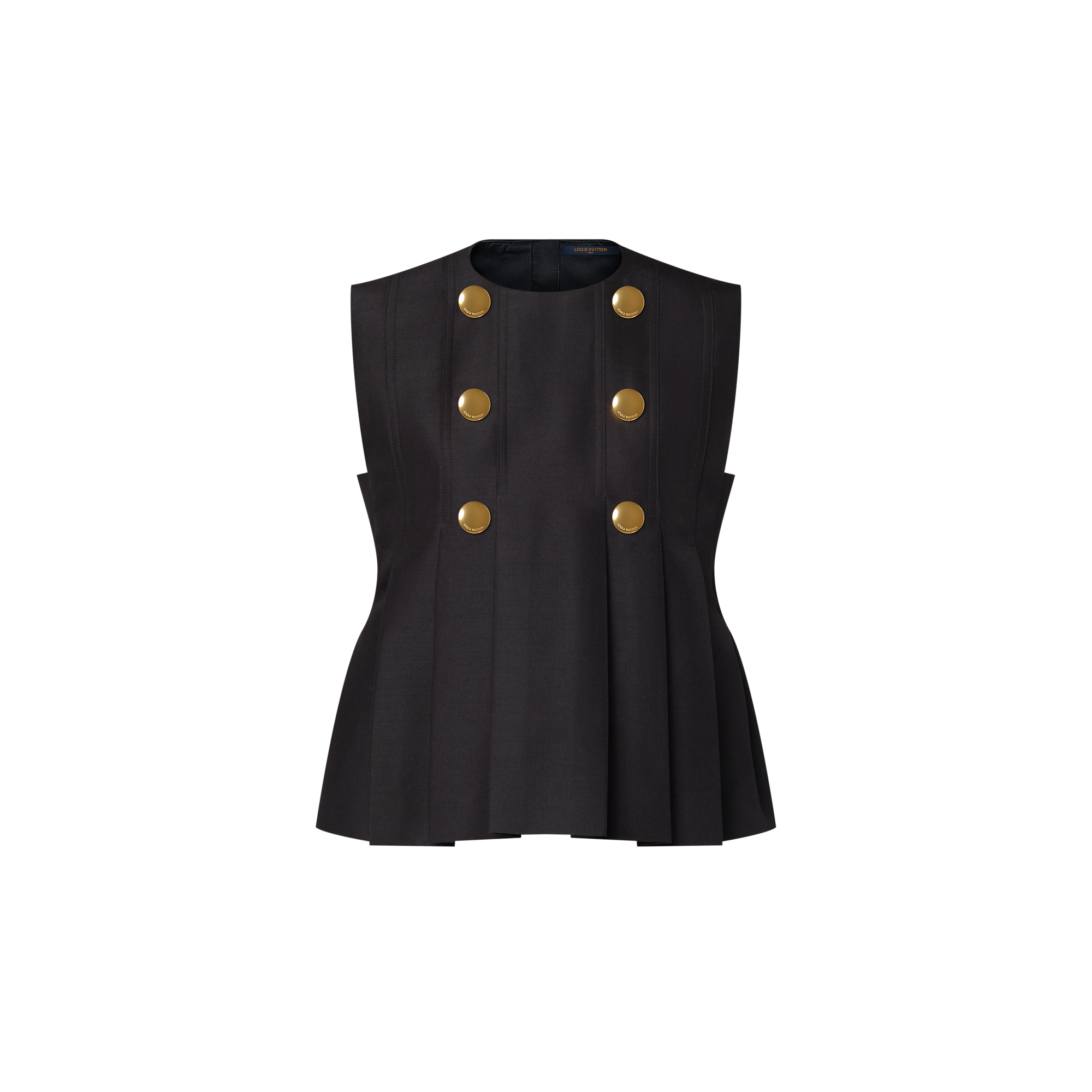 Button Front Pleated Top