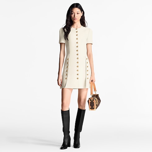 Ready-to-Wear Dresses Button Trim Dress | Louis Vuitton ® (Product zoom)