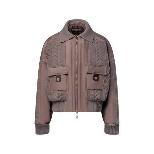 Ready-to-Wear Coats and Jackets Cable Knit Insert Bomber Jacket | Louis Vuitton ® (Product zoom)