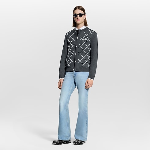 Ready-to-Wear All Ready-to-Wear Cardigan With Pearly Embroidery | Louis Vuitton ® (Product zoom)
