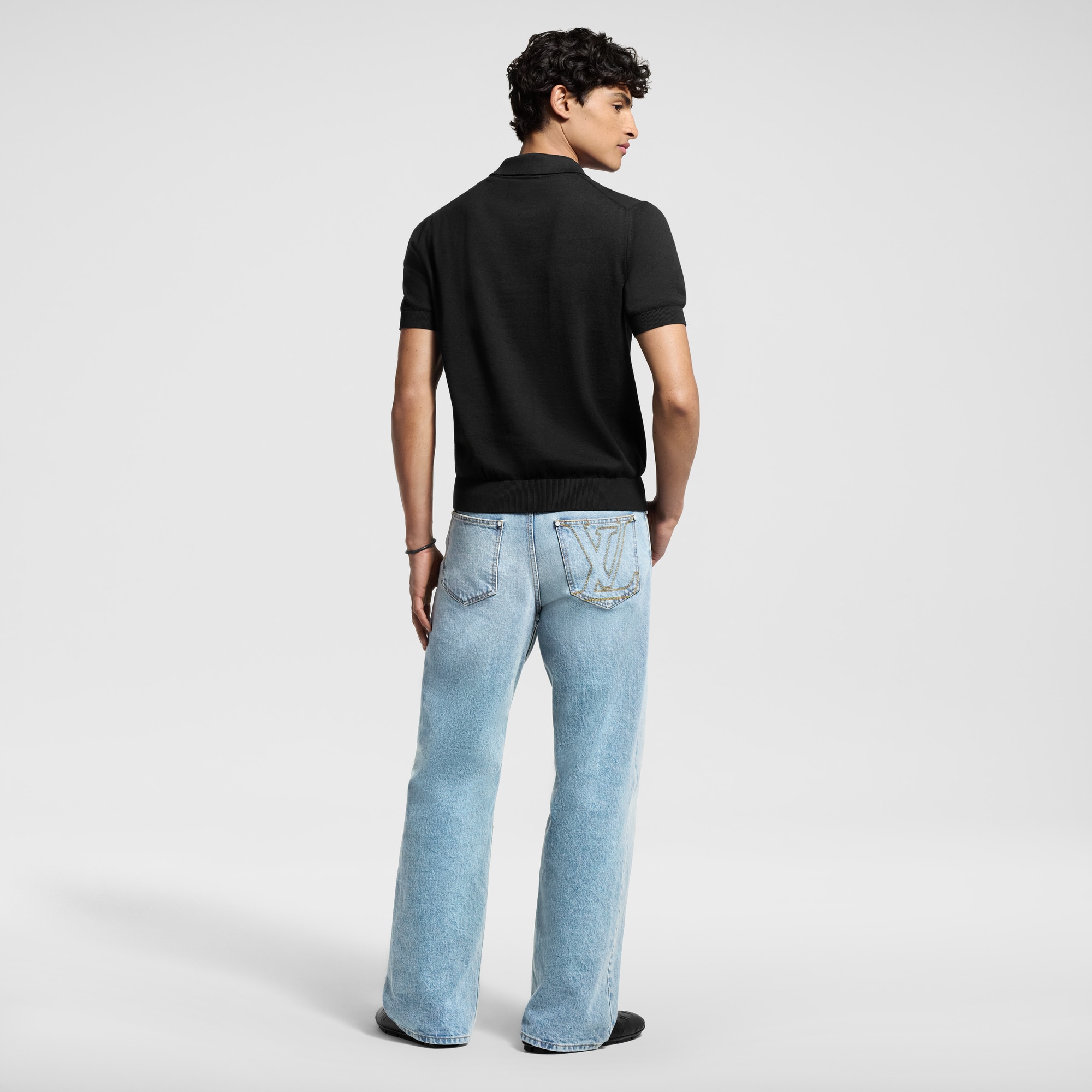  Ready-to-Wear T-Shirts and Polos Cashmere And Cotton Blend Short-Sleeved Polo | Louis Vuitton ® (Product zoom)