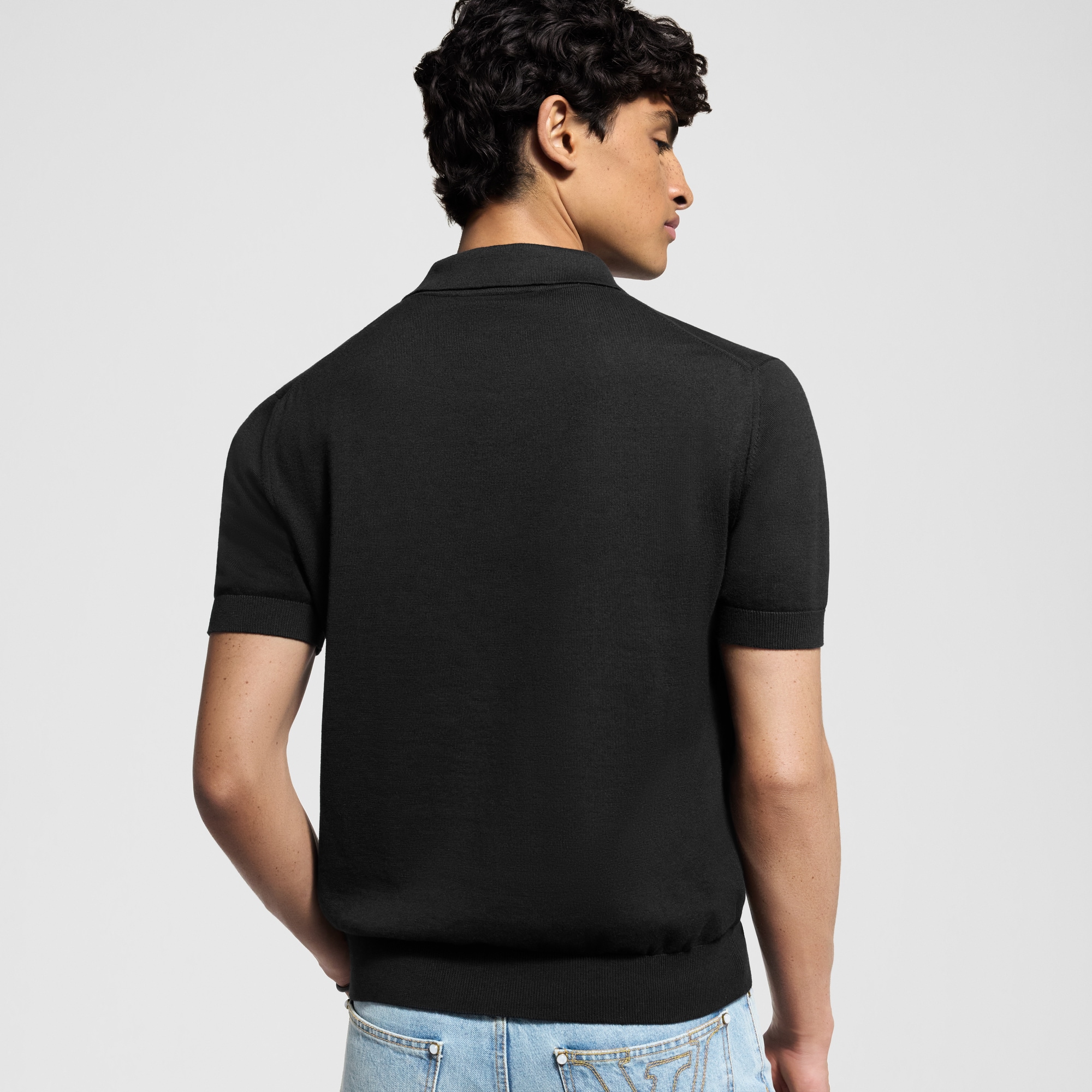  Ready-to-Wear T-Shirts and Polos Cashmere And Cotton Blend Short-Sleeved Polo | Louis Vuitton ® (Product zoom)