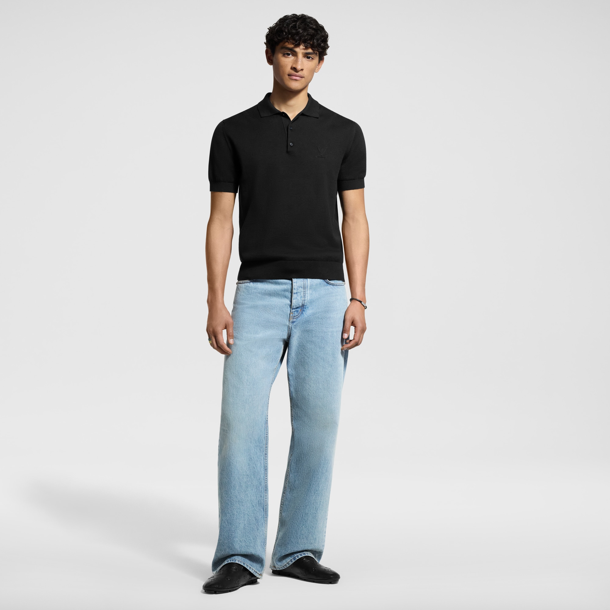  Ready-to-Wear T-Shirts and Polos Cashmere And Cotton Blend Short-Sleeved Polo | Louis Vuitton ® (Product zoom)