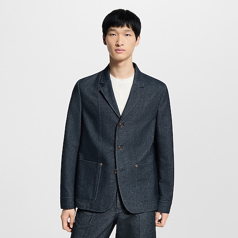 Ready-to-Wear Blazers and Jackets Cashmere Blend Denim Jacket | Louis Vuitton ® (Product zoom)