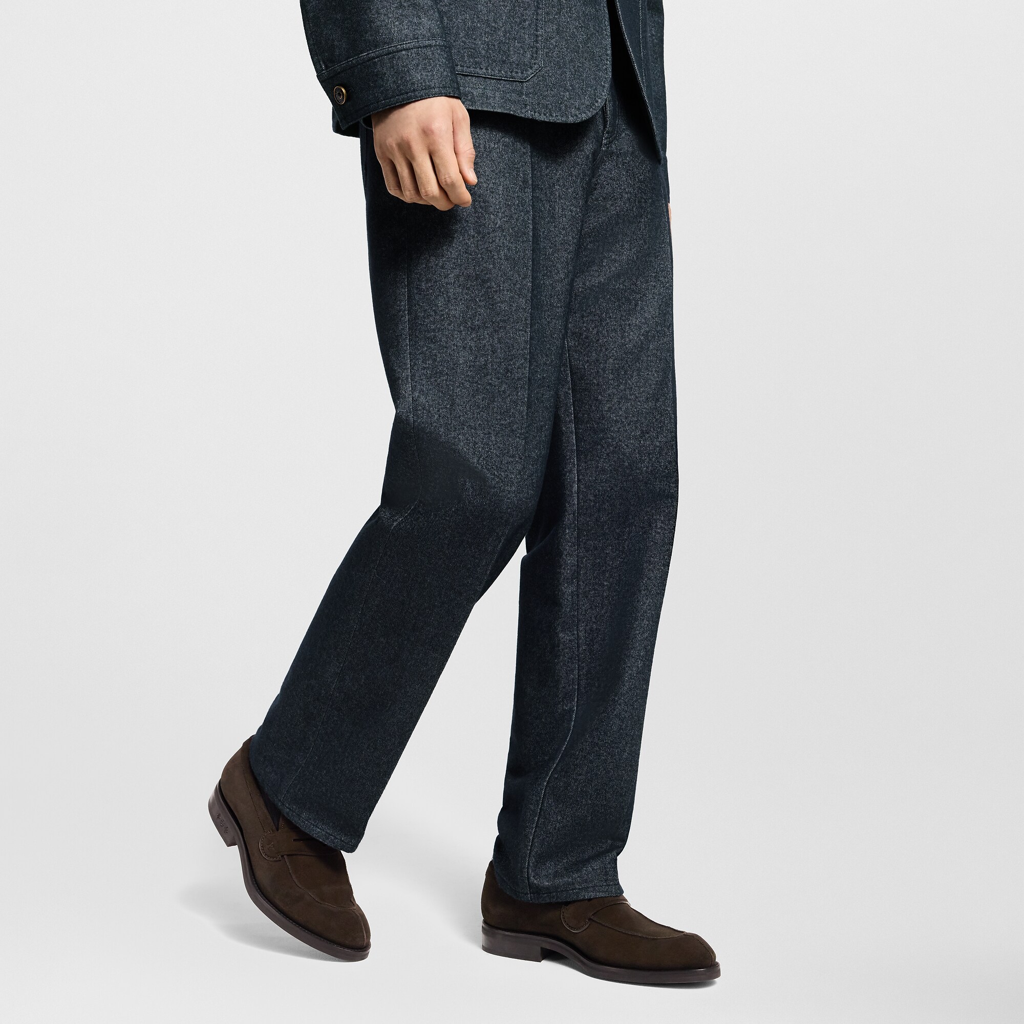 Cashmere Blend Formal Denim Pants