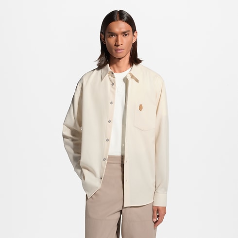 Ready-to-Wear All Ready-to-Wear Cashmere Cotton Long-Sleeved Flannel Shirt | Louis Vuitton ® (Product zoom)