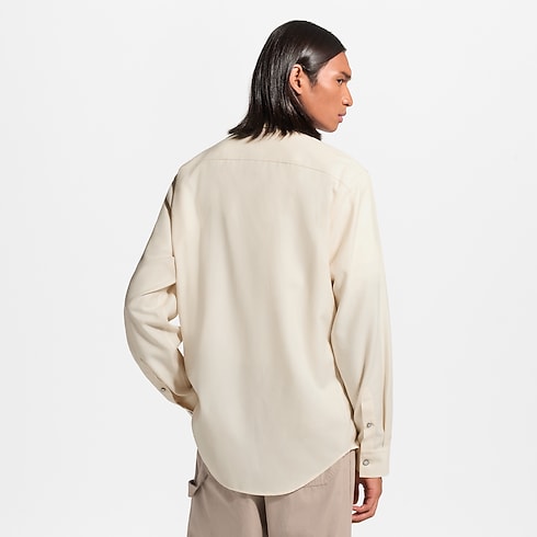 Ready-to-Wear All Ready-to-Wear Cashmere Cotton Long-Sleeved Flannel Shirt | Louis Vuitton ® (Product zoom)