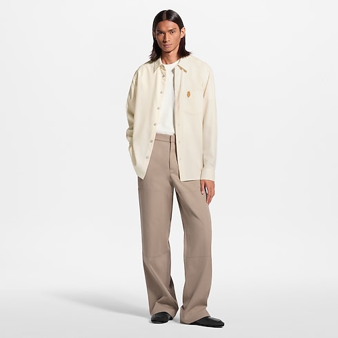 Ready-to-Wear All Ready-to-Wear Cashmere Cotton Long-Sleeved Flannel Shirt | Louis Vuitton ® (Product zoom)
