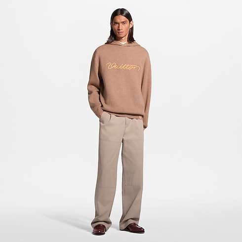 Ready-to-Wear Knitwear and Sweatshirts Cashmere Hoodie With Vvn Signature | Louis Vuitton ® (Product zoom)