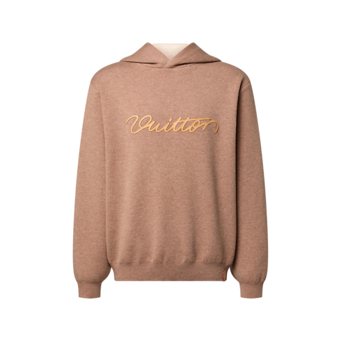Ready-to-Wear Knitwear and Sweatshirts Cashmere Hoodie With Vvn Signature | Louis Vuitton ® (Product zoom)