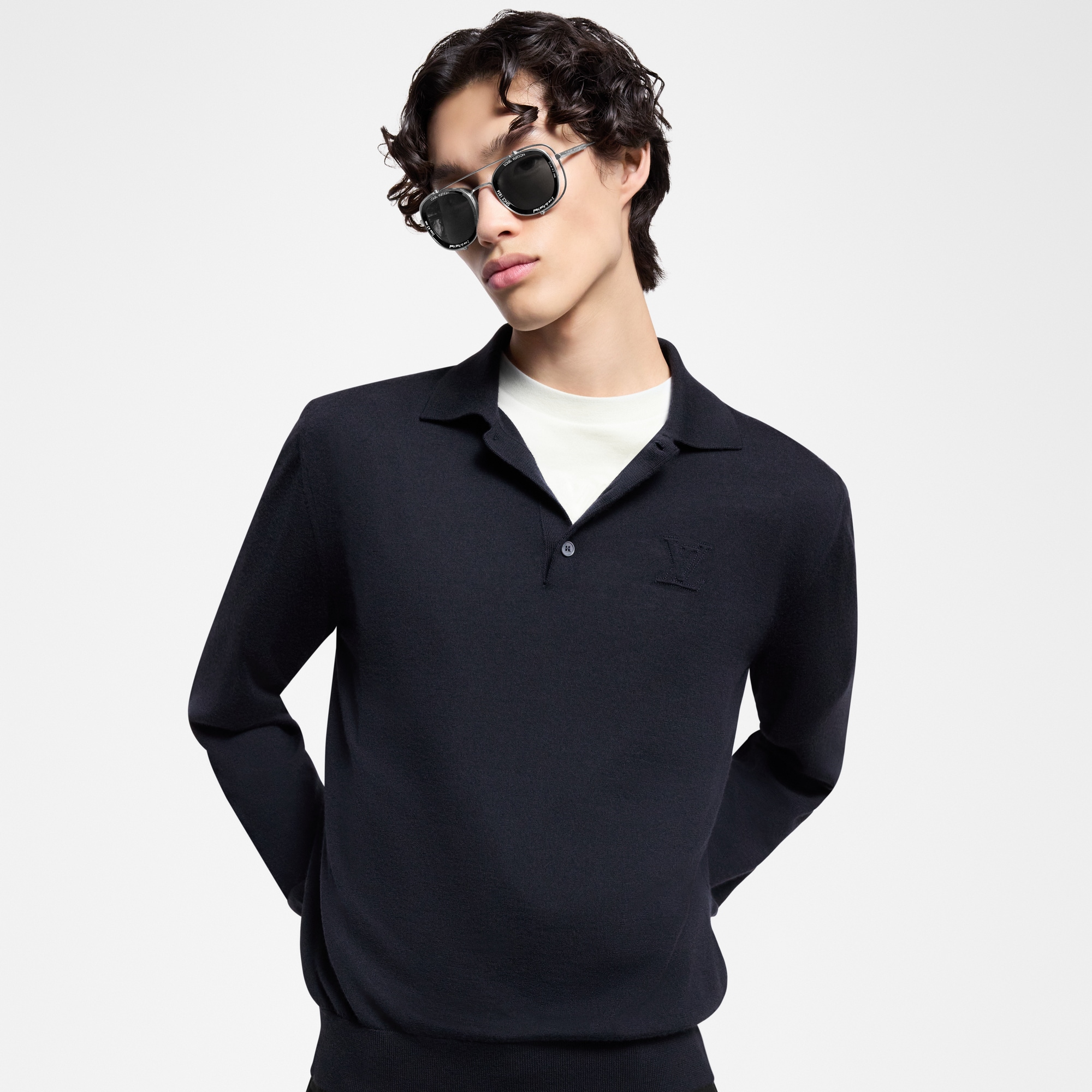  Ready-to-Wear T-Shirts and Polos Cashmere Long-Sleeved Polo | Louis Vuitton ® (Product zoom)