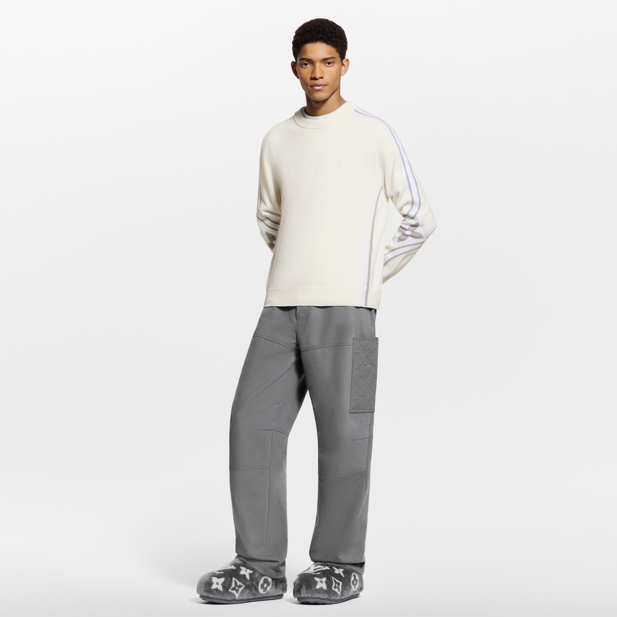  Ready-to-Wear Pants Cashmere Mix Cargo Pants | Louis Vuitton ® (Product zoom)