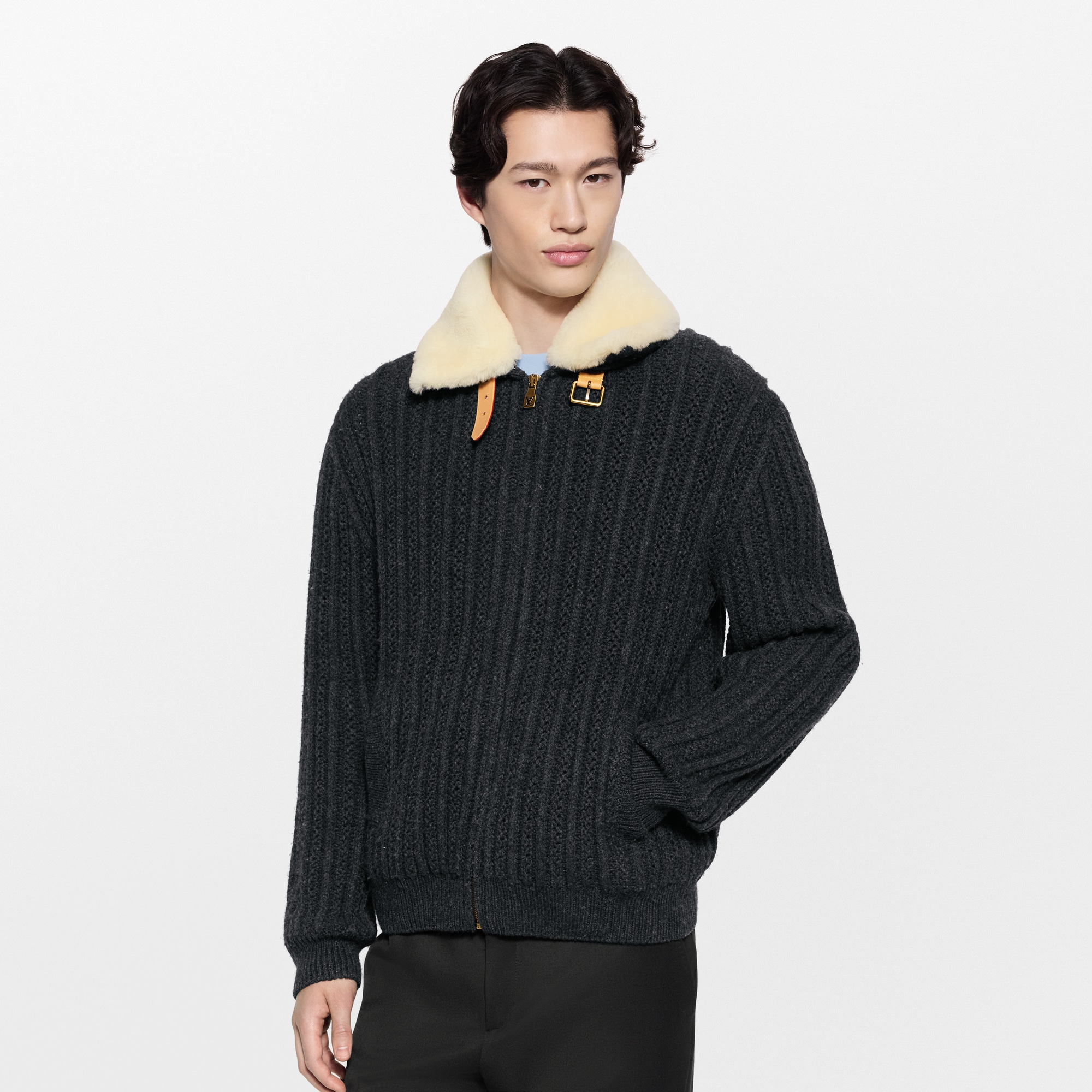  Ready-to-Wear All Ready-to-Wear Cashmere-Wool Blouson | Louis Vuitton ® (Product zoom)