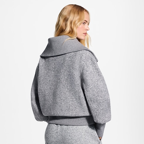 Ready-to-Wear T-shirts and Sweatshirts Cashmere Zip-Up Jacket | Louis Vuitton ® (Product zoom)