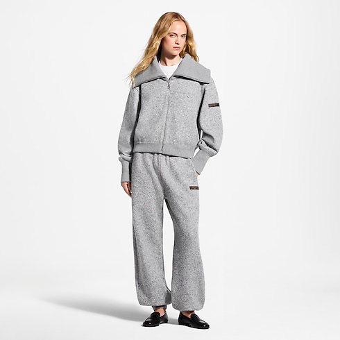 Cashmere Zip-Up Jacket Worn View