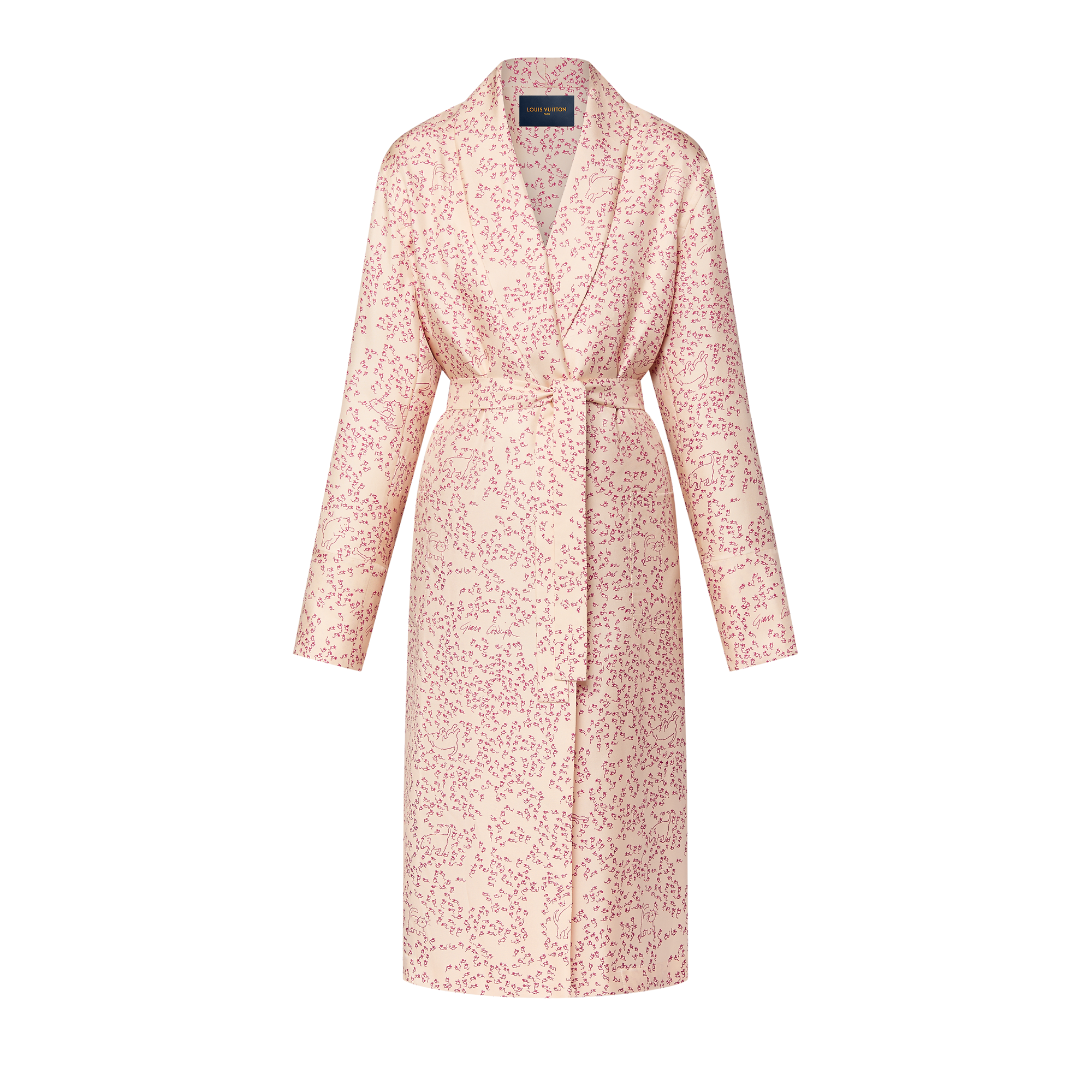 Cat-and-Mouse Print Robe