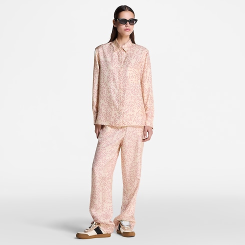 Ready-to-Wear Tops Cat-and-Mouse Print Silk Shirt | Louis Vuitton ® (Product zoom)