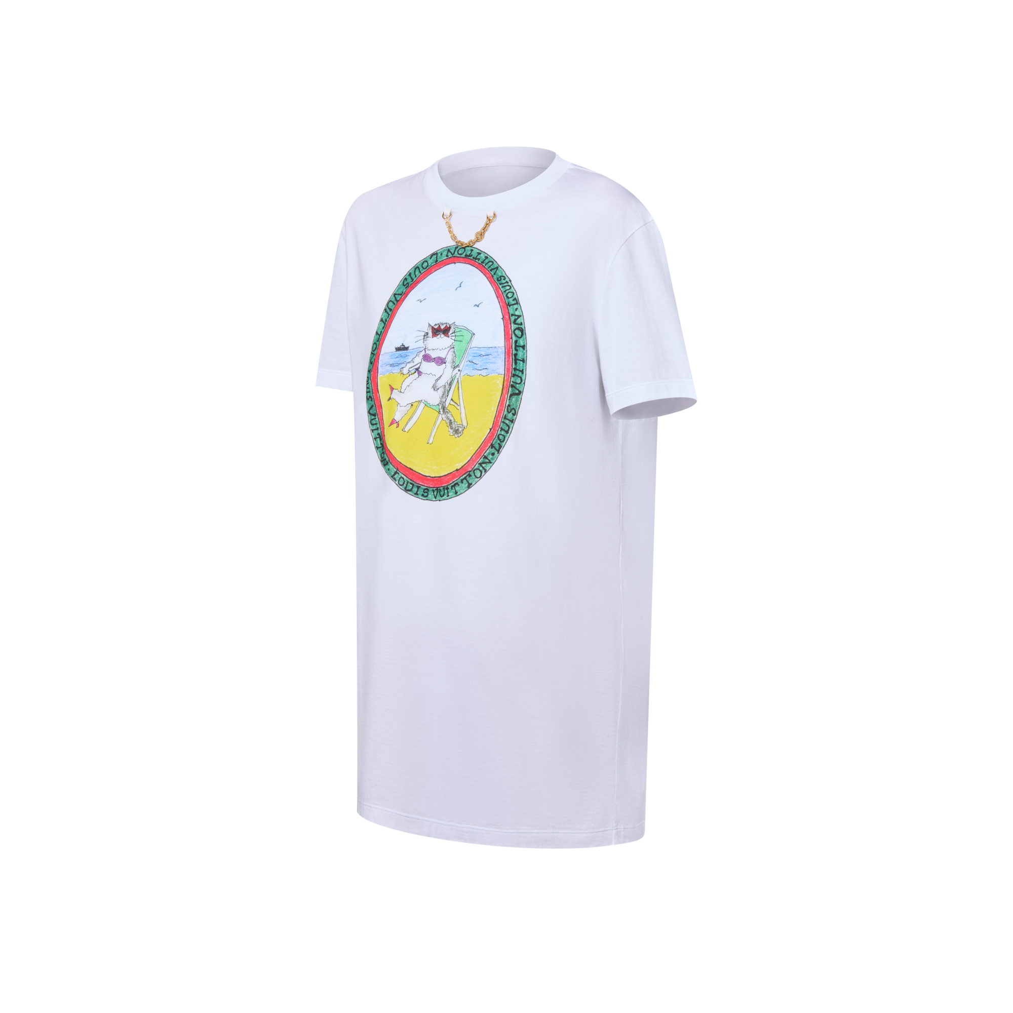  Ready-to-Wear Dresses Cat Stamp T-Shirt Dress | Louis Vuitton ® (Product zoom)